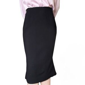 Sandra Angelozzi Women’s Black Fishtail/ Mermaid Lined Midi Pencil Skirt